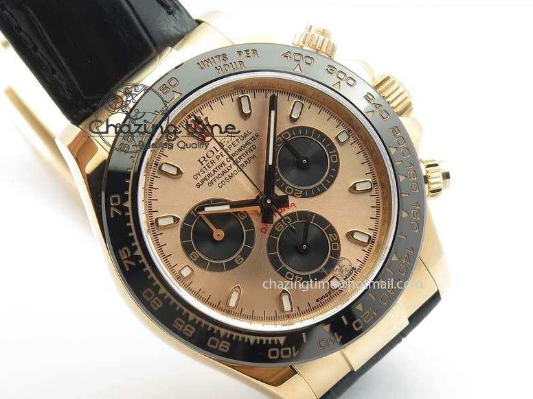 MiroTime 0315 Daytona 116515 Noob 1:1 Best Edition RG Black Dial On Black Leather Strap A NewStyle 3789